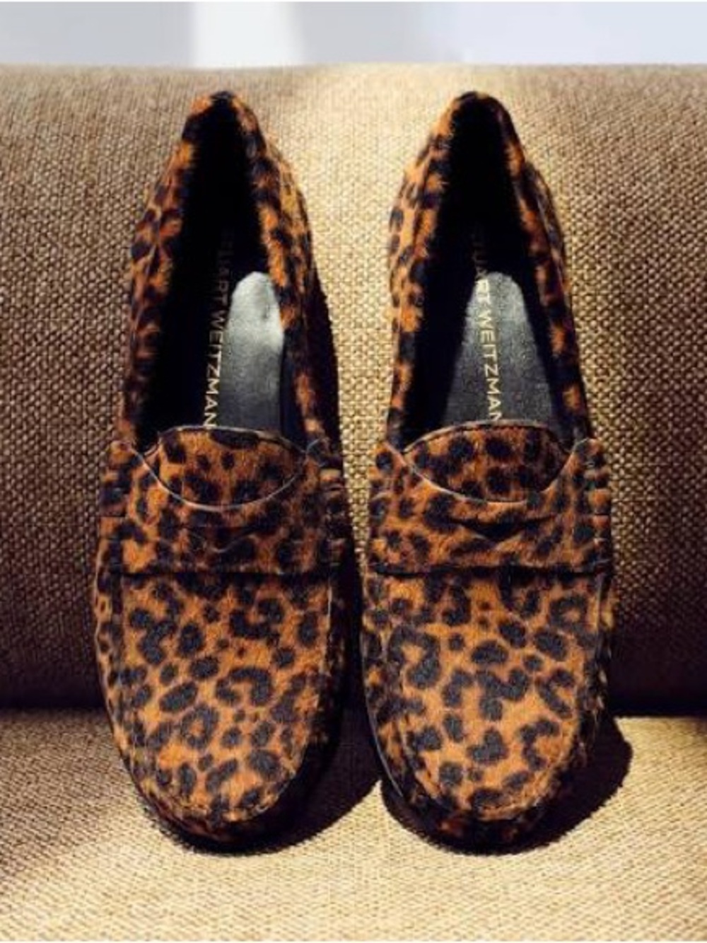 Stuart Weitzman Lottie Calf hair Leopard Loafers